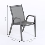 thumbnail of Conjunto para jardín color antracita, Mesa extensible 160/210 y 6 sillones apilables, Aluminio doble reforzado, 6 plazas