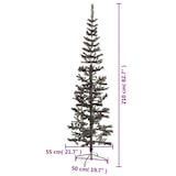 thumbnail of vidaXL Schlanker Weihnachtsbaum Schwarz 210 cm