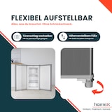 thumbnail of homeX Gefrierschrank, Tiefkühlschrank klein - 60L Nutzinhalt, 4-Sterne Gefrieren, Freezer kompakt, freistehend, silber