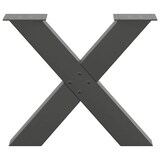 thumbnail of vidaXL Couchtischbeine X-Form 2 Stk. Anthrazit 60x(42-43) cm Stahl