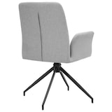 thumbnail of tectake Draaibare fauteuil Daya, gestoffeerd - lichtgrijs, Set van 6 - 406191