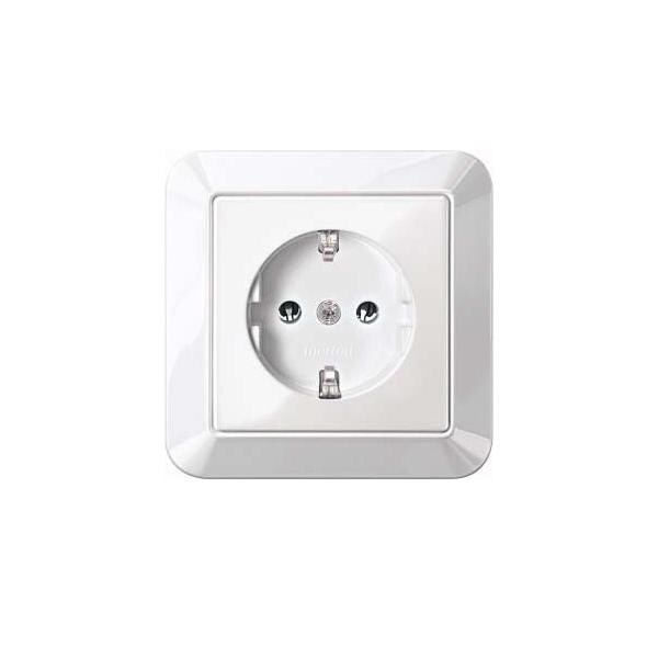 Merten SCHUKO-Steckdose pws/gl MEG2301-1019