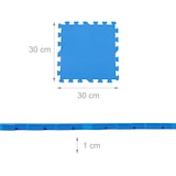 thumbnail of Relaxdays Bodenschutzmatte, 24 Puzzlematten für Sport & Fitnessgeräte, 30x30 cm, 2,16 m², Schaumstoff, BPA-frei, blau