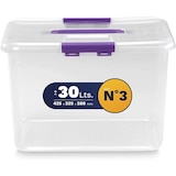 thumbnail of Pack 6 cajas de Almacenaje Capacidad de 30 litros | Medidas 425 x 325 x 280 mm | Lote de 6 Unidades