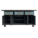 thumbnail of OPIUM OUTLET Möbel Kommode Schrank Sideboard Hochzeitsschrank 34372-5 schwarz-türkis asiatisch chinesisch orientalisch Holz