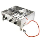 thumbnail of Gasbräter Gasgrill Gestell 10 kW Edelstahl 3 flammig Gasschlauch B01+G03+G04