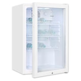 thumbnail of Exquisit Glastürkühlschrank GKS120-GT-160C weiss | Nutzinhalt: 118 L | Türschloss | 3 Gitterablagen | Umluftventilator | Standgerät