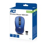 thumbnail of ACT AC5140 Draadloze Muis | Instelbare DPI 1000-1600 | USB Nano Ontvanger | Blauw