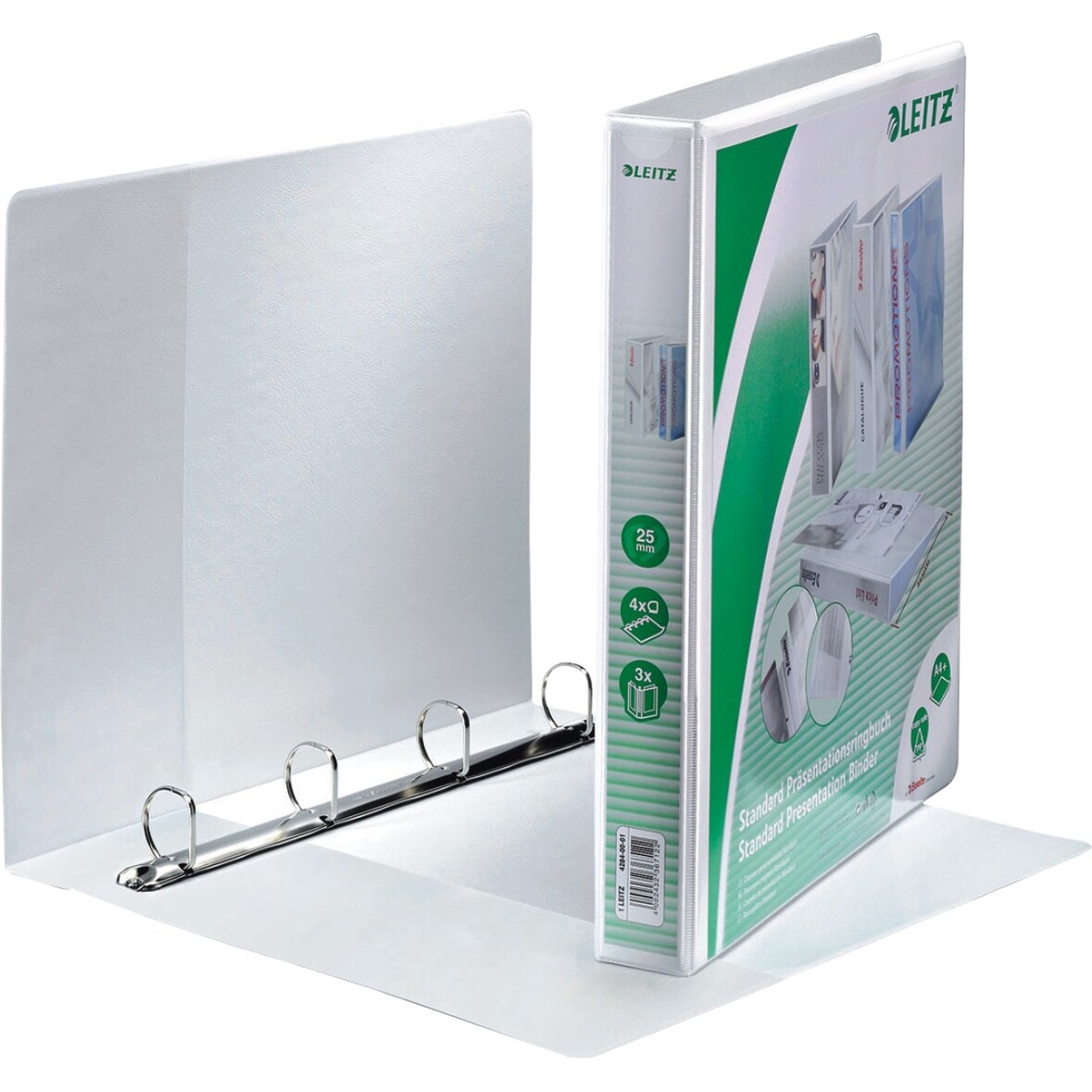 Ringbuch A4 4 Ringe 25mm weiß