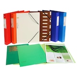 thumbnail of Exacompta 48100E 25x Aktenmappen mit Beschriftungsfeld und abgerundeten Ecken aus Recycling Karton 290g Foldyne Forever - A4 - Farben sortiert