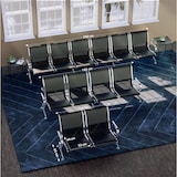 thumbnail of Wachtbank Airport Kunstleer zwart/zwart/4-zits