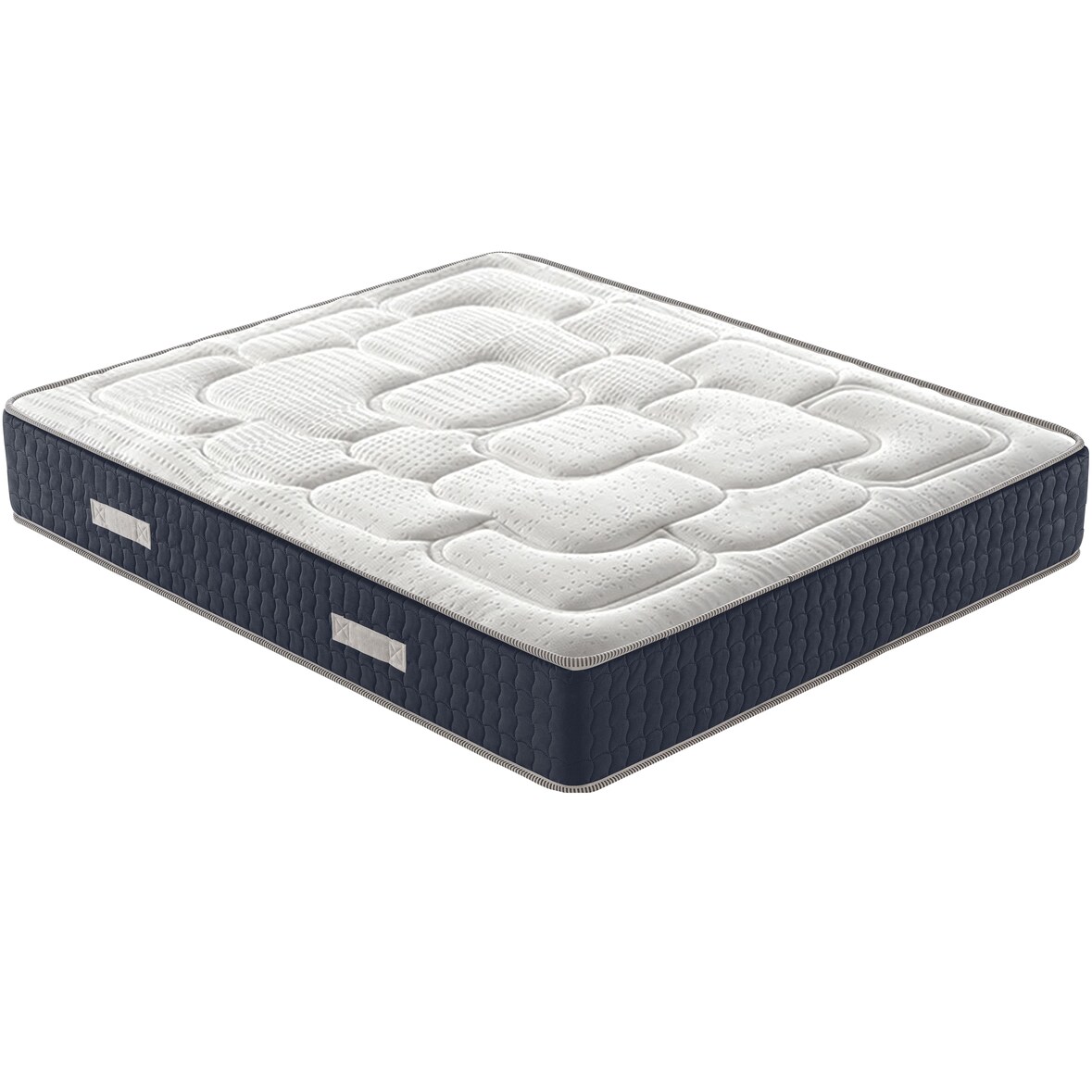 MaterassieDoghe - Materasso 200x200 Memory Foam - 5 cm di Memory Foam - Alto 30 cm - 11 zone di comfort - Anatomico - Ortopedico