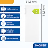 thumbnail of Exquisit Gefrierschrank, 177 Liter, Standgerät, 4-Sterne-Gefrieren, Toplader, Tiefkühlen, kompakt, GS230-H-050C weiss