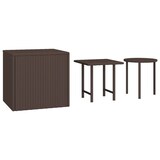 thumbnail of Tables d'appoint 3 pcs marron résine tressée Modèle Zenith Chic
