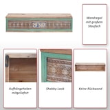 thumbnail of Décoshop26 - Mensola da parete mensola sospesa in legno massello di pino stile patchwork vintage 65 x 16 x 13 cm 04_0006787