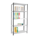 thumbnail of SimonRack Scaffali Metallo Garage 1800x800x300 mm, 5 Ripiani in Acciaio, Portata, 100 kg per Ripiano, Antrazite/Bianco – Comfort