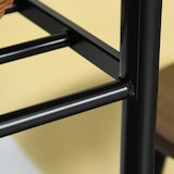 thumbnail of Bartisch Set 3 teilig 80x50x90 cm mit 2 Barhockern und Ablagefach Industrie Design Schwarz Metall MDF platzsparend