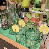 thumbnail of Gläser-Set blau 5tlg. Getränke Karaffe Trinkgläser Wassergläser