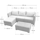 thumbnail of SVITA QUEENS 5-delige loungeset voor in de tuin polyrotan beige