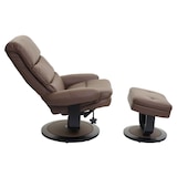 thumbnail of Relaxsessel HWC-C16, Fernsehsessel TV-Sessel Hocker mit Staufach, MVG-zertifiziert ~ Kunstleder taupe-braun