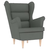 thumbnail of vidaXL Sessel mit Fußhocker Dunkelgrau Stoff