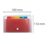 thumbnail of Exacompta - Réf. 55498E - Carton de 5 trieurs valisette pocket Crystal - 6 compartiments - dim 18x11 cm - couleur cristal