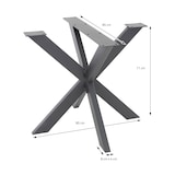 thumbnail of Tischbeine X-Design 85x71x85 cm anthrazit aus Metall