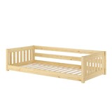 thumbnail of Niedriges Kinderbett Bodenbett 90x200 Kiefer massiv Zubehör wählbar V-60.28-09 Rollrost inkl.