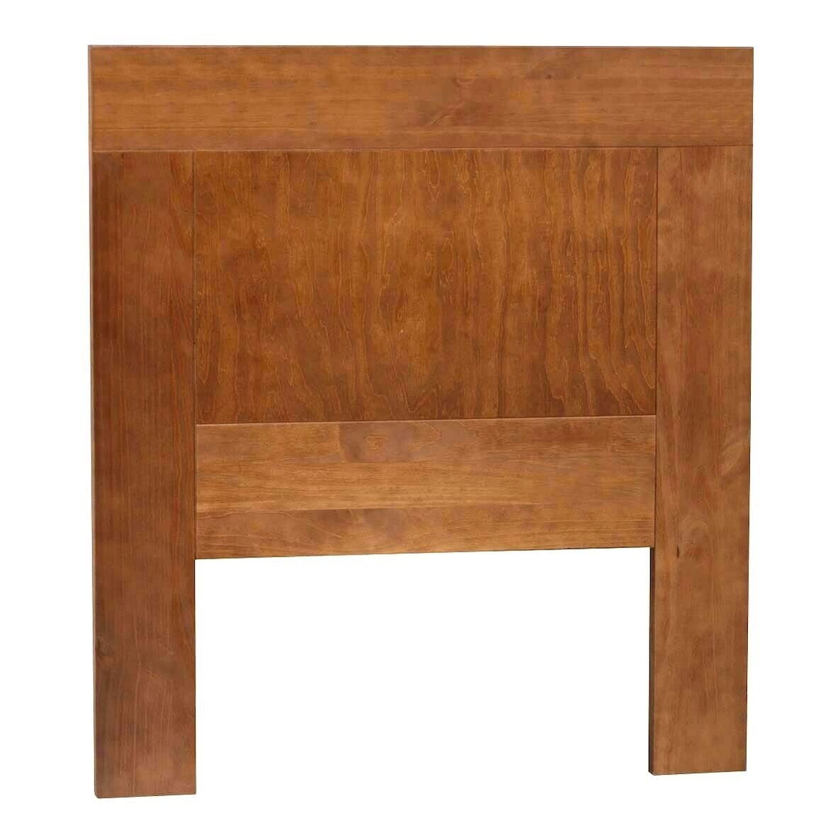 Cabecero para somier de 90, Moblit, Serie Kalpe, Madera de Pino Macizo , Medidas: (110x100x2) cm (altoxanchoxfondo), Color Cerezo