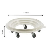 thumbnail of GILAC Socle rouleur rond 5 roues - chape acier - Gris G170214