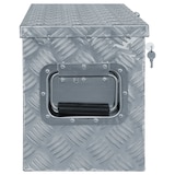 thumbnail of DELUKE® Aluminiumbox mit Deckel - Abschließbar Alubox Deichselbox Alu Anhängerbox Werkzeugkiste Metall Transportbox Metallkiste, 61,5x26,5x30cm Silber