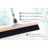 thumbnail of Hochwertiger Saalbesen 40cm Breit schwarze weiche Kunsthaar Borsten mit Teleskopstiel verstellbar ausziehbar Besen mit Stiel für Innen