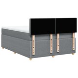 thumbnail of vidaXL Boxspringbett mit Matratze Hellgrau 140x200 cm Stoff