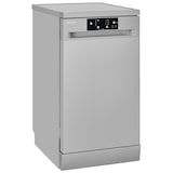 thumbnail of Exquisit Geschirrspüler schmal | 9 Maßgedecke, Energieklasse D, 49 dB | Startzeitvorwahl, höhenverstellbarer Oberkorb, Aquastop | GSP9109-451D silber