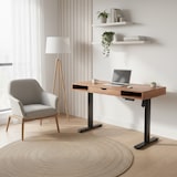 thumbnail of Schreibtisch Worktime Style 120 x 60 elektrisch höhenverstellbar eiche/schwarz hjh OFFICE