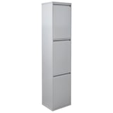 thumbnail of ARREGUI Basic CR302-B Recycling Abfalleimer / Mülleimer aus Stahl mit 3 Inneneimern, 3 Fach Mülltrennsystem, 3 x 17L (51L), hellgrau