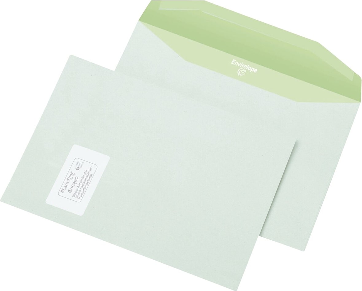 Kuvertierumschlag - C4 gummiert 90 g/qm mit Fenster 500 Stück.