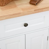 thumbnail of HOMCOM Carrello da Cucina con 2 Cassetti e 2 Armadietti, Isola da Cucina con Piano in Legno, Portaspezie e Porta Canovacci, Bianco