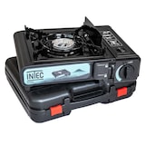 thumbnail of Tragbarer Gaskocher 2200W + 2 Platten Plancha und Grill Barbecue Campingkoffer INTEC