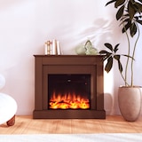 thumbnail of MPC CAMILLO MARRONE Elektrischer Kamin, 60cm, Braunes Holz, 750W/1500W, Realistischer LED-Flammeneffekt, Automatischer Thermostat, Inklusive Fernbedie