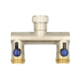 thumbnail of Wasserverteiler 2 fach Messing 1 Zoll 2 Wege Verteiler Wasser