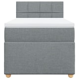 thumbnail of vidaXL Boxspringbett mit Matratze Hellgrau 80x200 cm Stoff