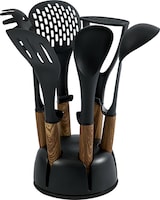 thumbnail of Schäfer 7-tlg. Küchenhelfer-Set Ergonomische Griffe Küchenbesteck Küchenhelfer Küchenutensilien Kochzubehör Set Holz Optik