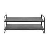 thumbnail of Schuhregal schmal Metall 2 Ebenen modern Design 80x33x33cm ZONE DENMARK schwarz
