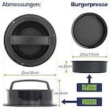 thumbnail of Smash-Burger Maker Set 4-teilig mit Haube, Pressen und BBQ-Wender