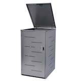 thumbnail of Mülltonnenverkleidung HWC-E83, Mülltonnenbox Mülltonnenabdeckung, erweiterbar 117x66x80cm ~ Edelstahl 30kg