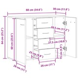 thumbnail of vidaXL Sideboard Altholz-Optik 88x30x64 cm Holzwerkstoff