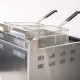 thumbnail of Romux® Friteuse À Gaz Naturel Professionnelle 17+17 Litres Double de Table | Friteuse en Acier Inoxydable avec Robinet de Vidange 12000 W