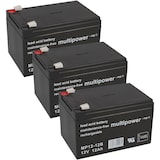 thumbnail of 3x 12V 12Ah BLEI AKKU BATTERIE für ELEKTROFAHRRAD ELEKTROSCOOTER E-BIKE USV MP