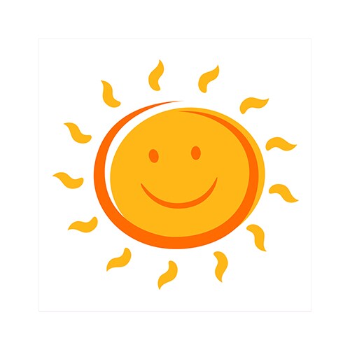 14 X 20 Servietten, 3-lagig 1/4-Falz 25 cm x 25 cm "Here comes the Sun"